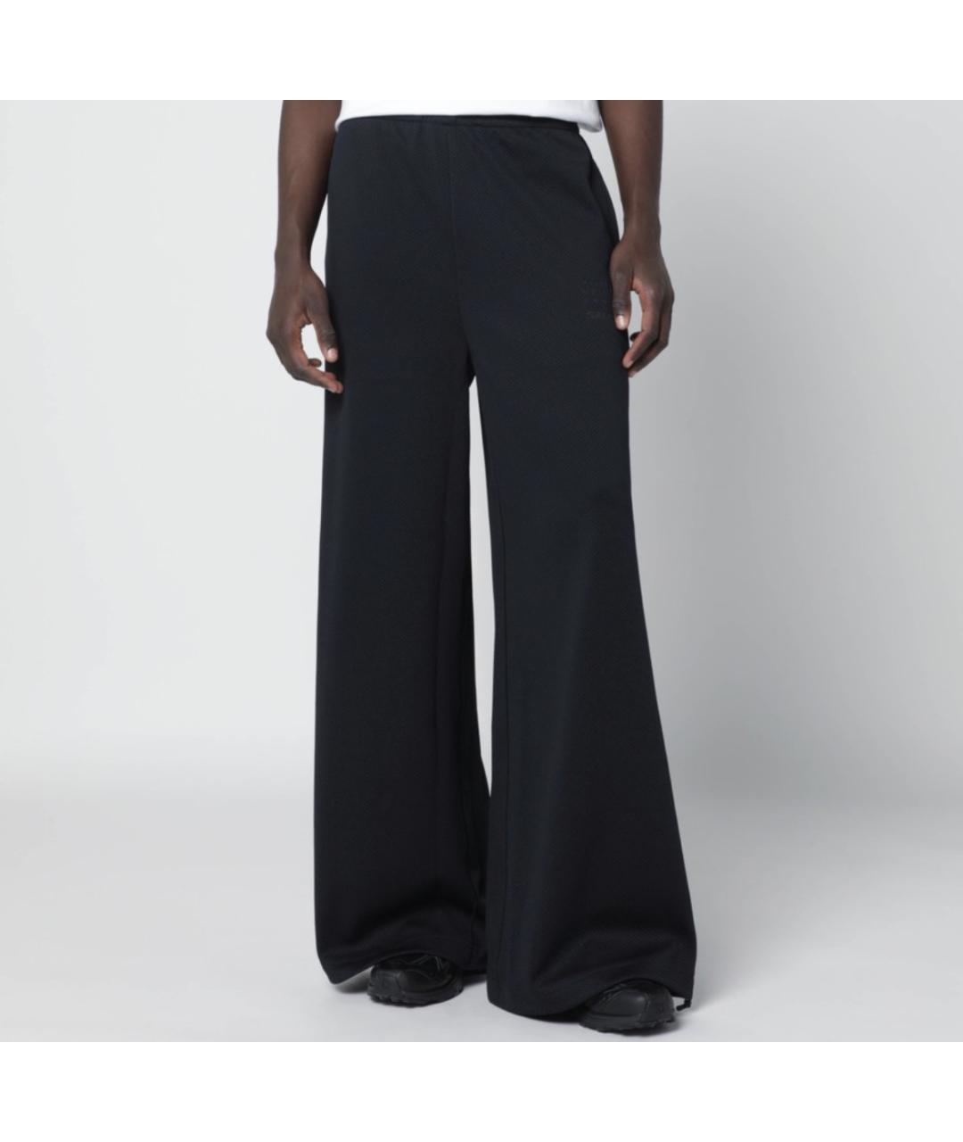 MM6 MAISON MARGIELA Черные полиэстеровые повседневные брюки, фото 3