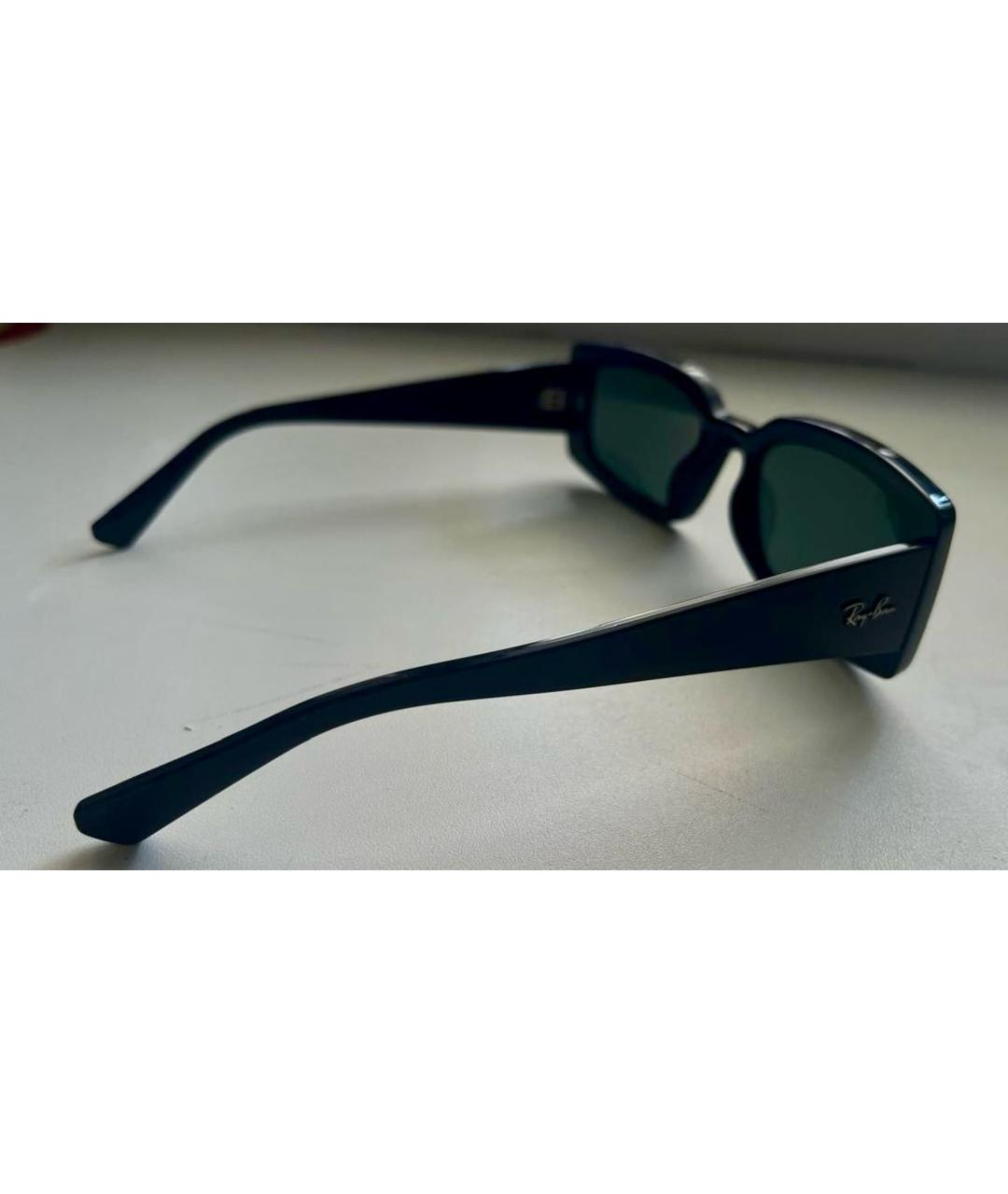 RAY BAN Черные пластиковые солнцезащитные очки, фото 5