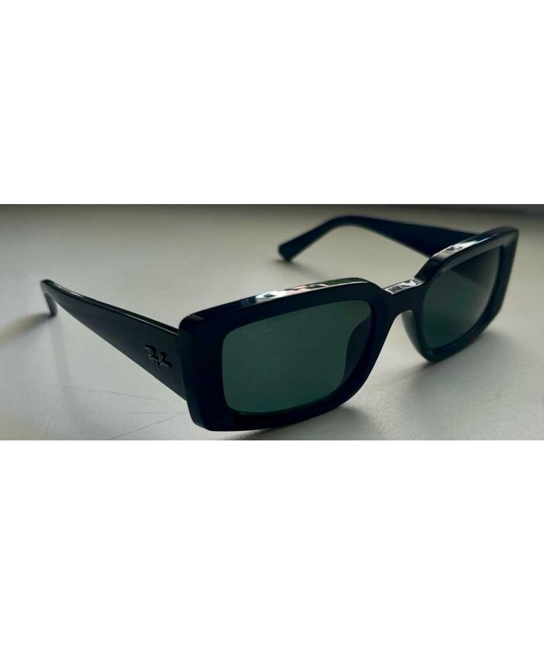 RAY BAN Черные пластиковые солнцезащитные очки, фото 2