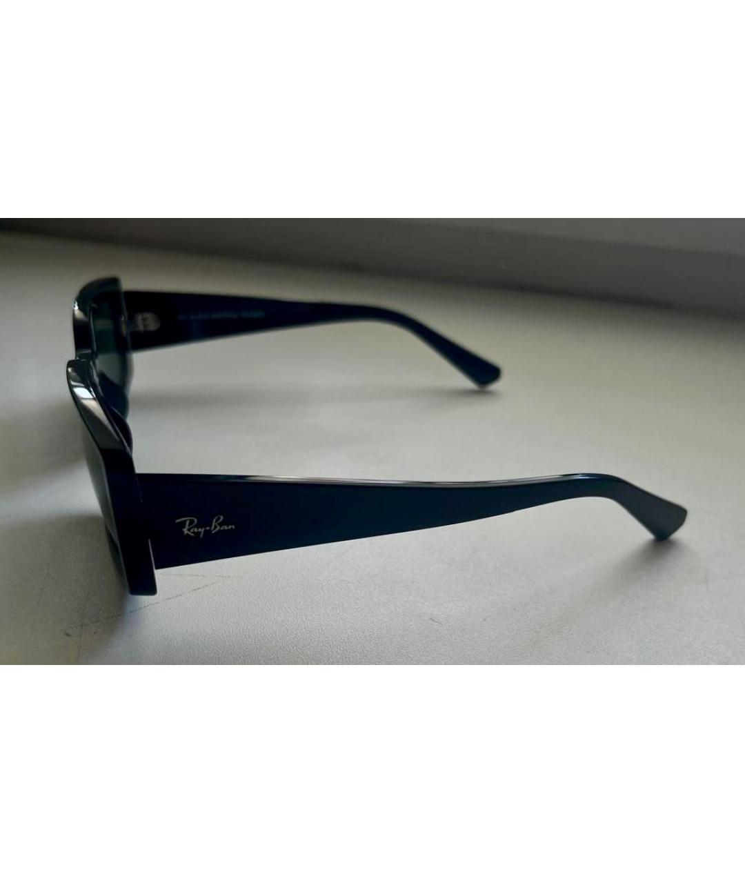 RAY BAN Черные пластиковые солнцезащитные очки, фото 3
