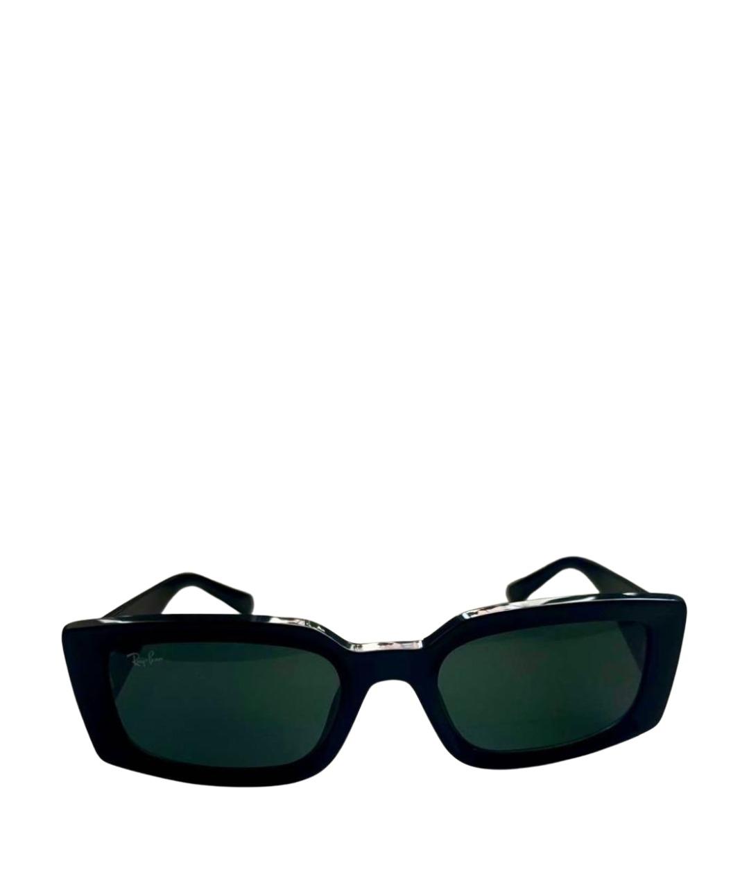 RAY BAN Черные пластиковые солнцезащитные очки, фото 1