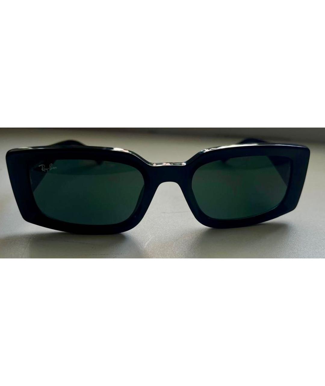 RAY BAN Черные пластиковые солнцезащитные очки, фото 6