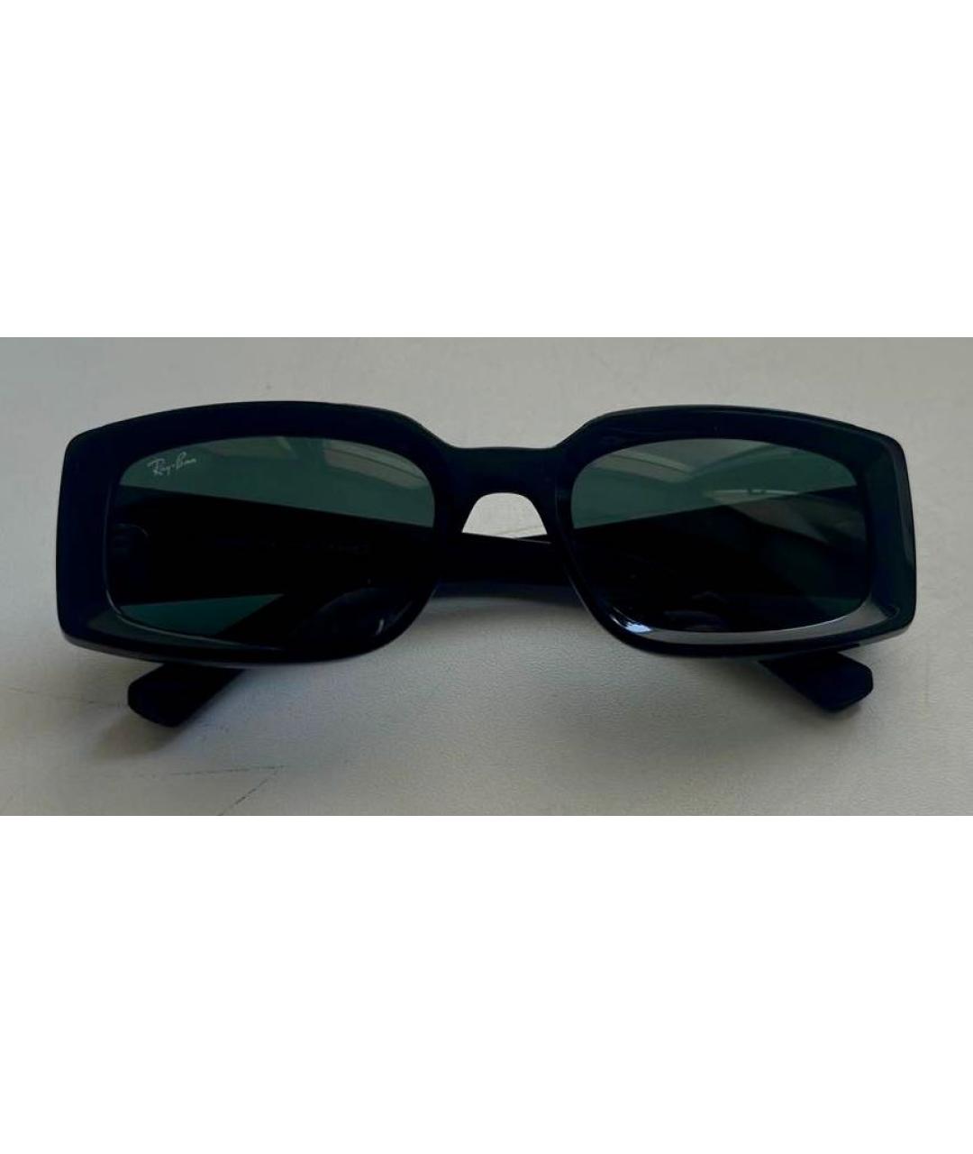 RAY BAN Черные пластиковые солнцезащитные очки, фото 7