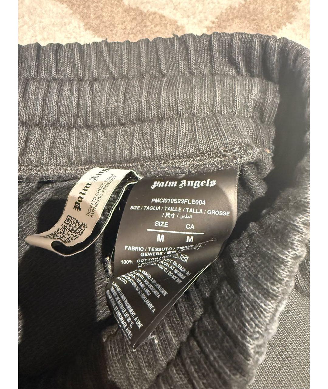 PALM ANGELS Черные хлопковые шорты, фото 3