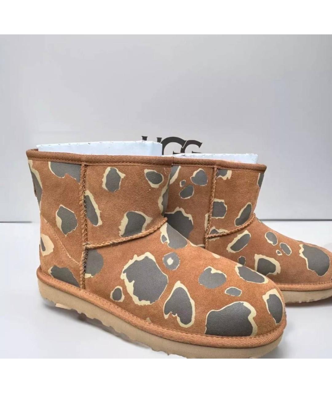 UGG AUSTRALIA Коричневые замшевые ботинки, фото 5