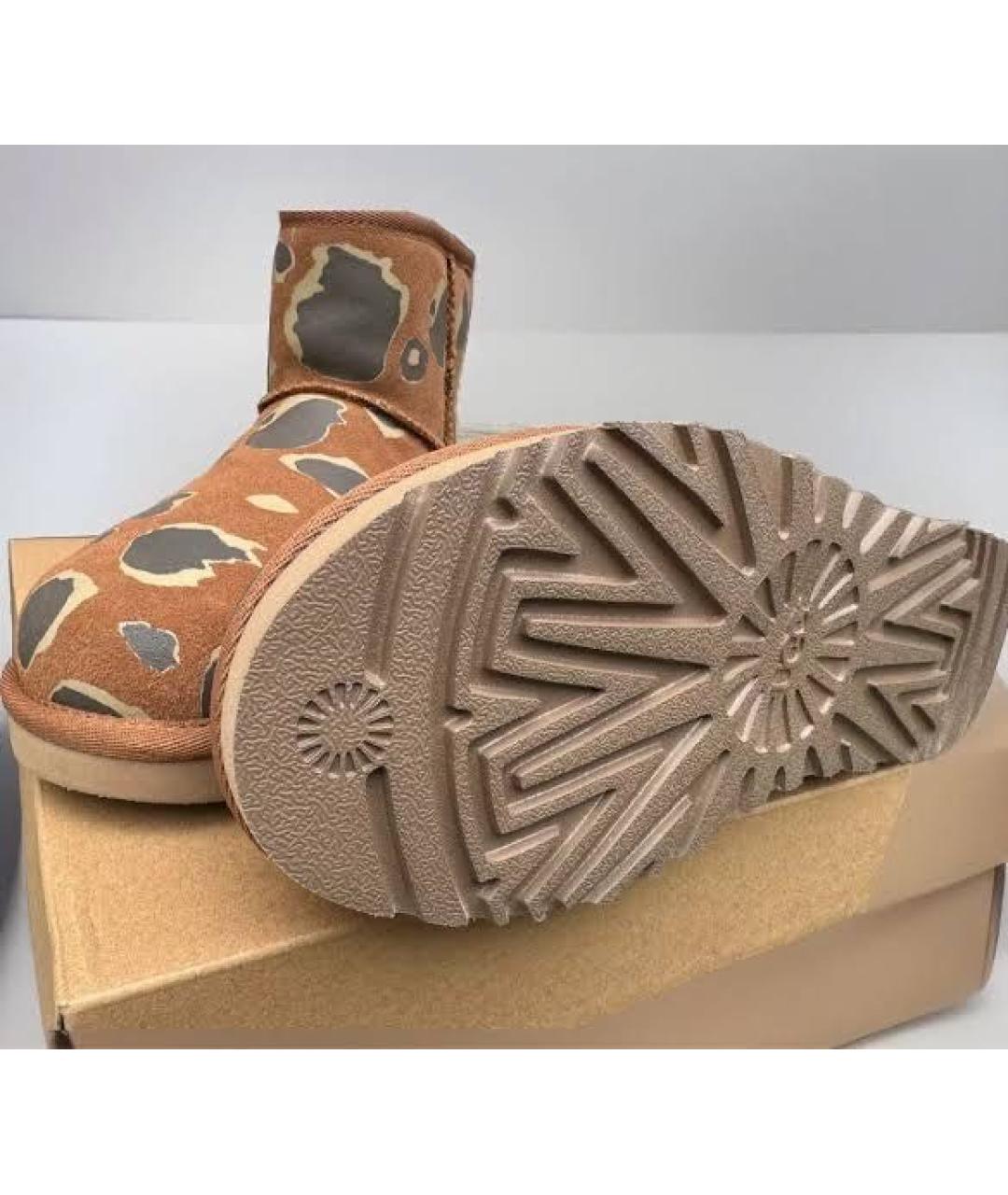 UGG AUSTRALIA Коричневые замшевые ботинки, фото 3