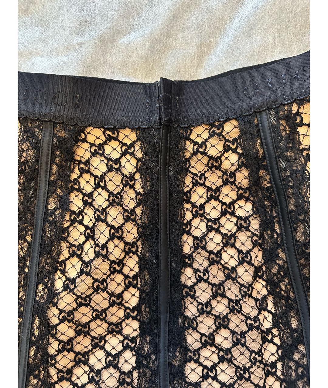 GUCCI Бежевая шелковая юбка миди, фото 7