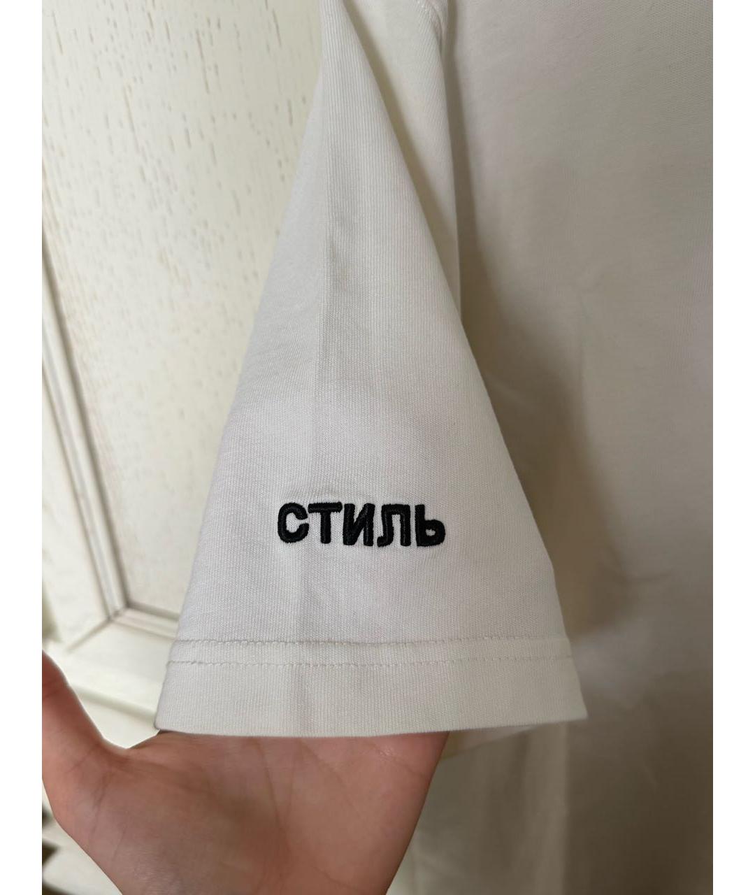 HERON PRESTON Бежевая хлопковая футболка, фото 4