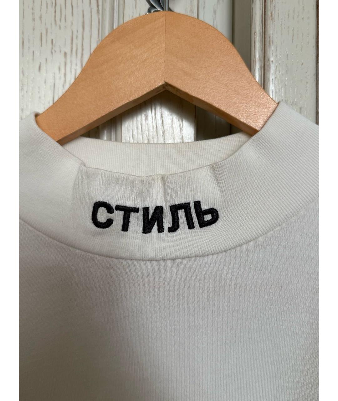 HERON PRESTON Бежевая хлопковая футболка, фото 3