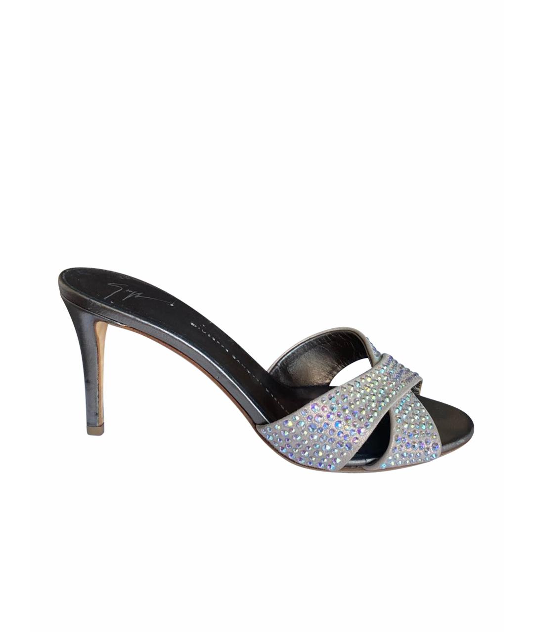 GIUSEPPE ZANOTTI DESIGN Золотые кожаные мюли, фото 1
