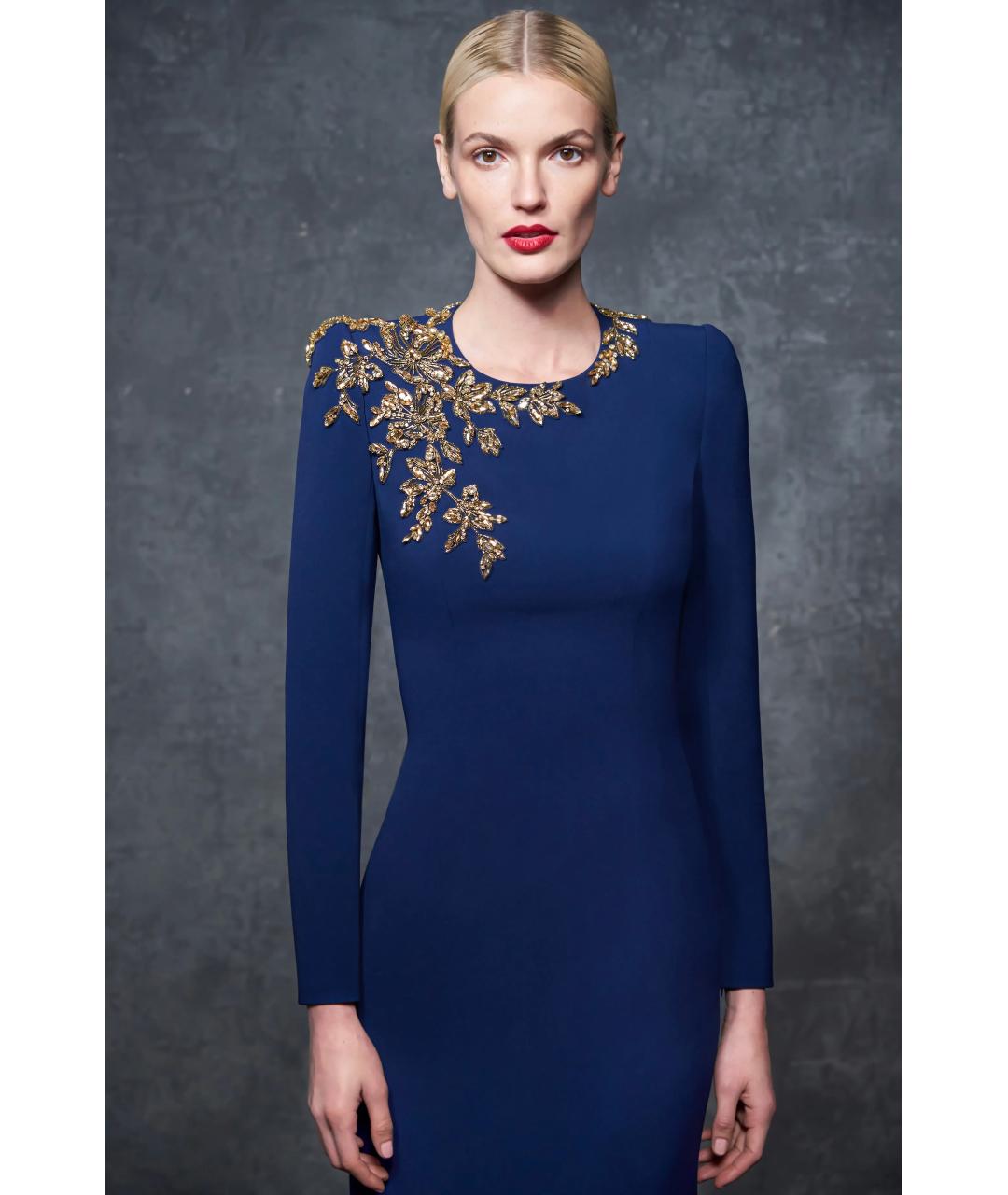 JENNY PACKHAM Темно-синее коктейльное платье, фото 4
