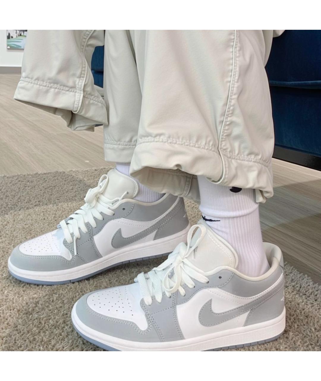NIKE Серые кожаные кеды, фото 3