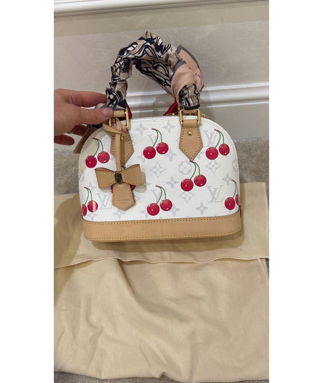 LOUIS VUITTON Бежевая кожаная сумка с короткими ручками, фото 2