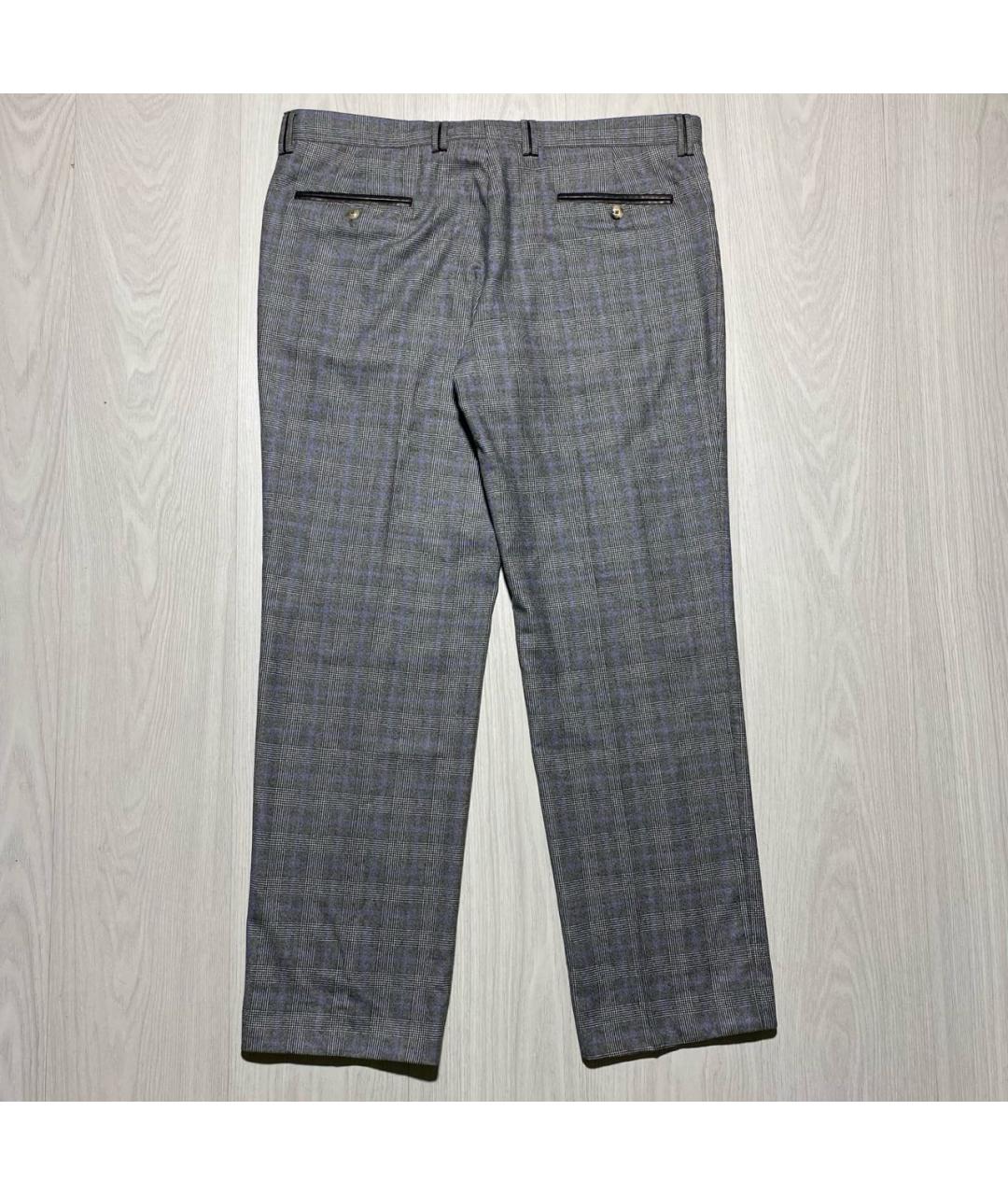 Castello d'Oro Серые шерстяные повседневные брюки, фото 8