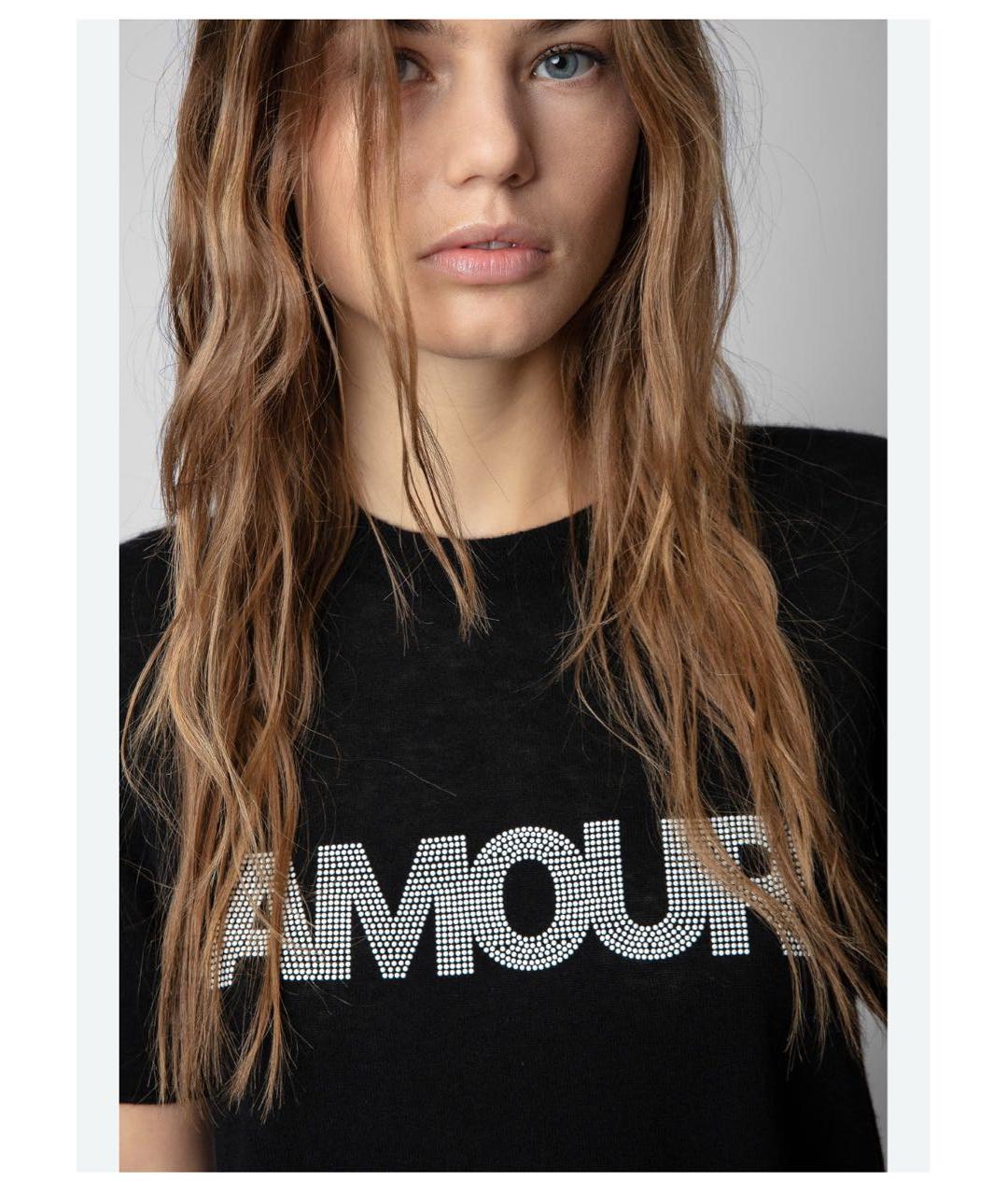 ZADIG & VOLTAIRE Черная кашемировая футболка, фото 6