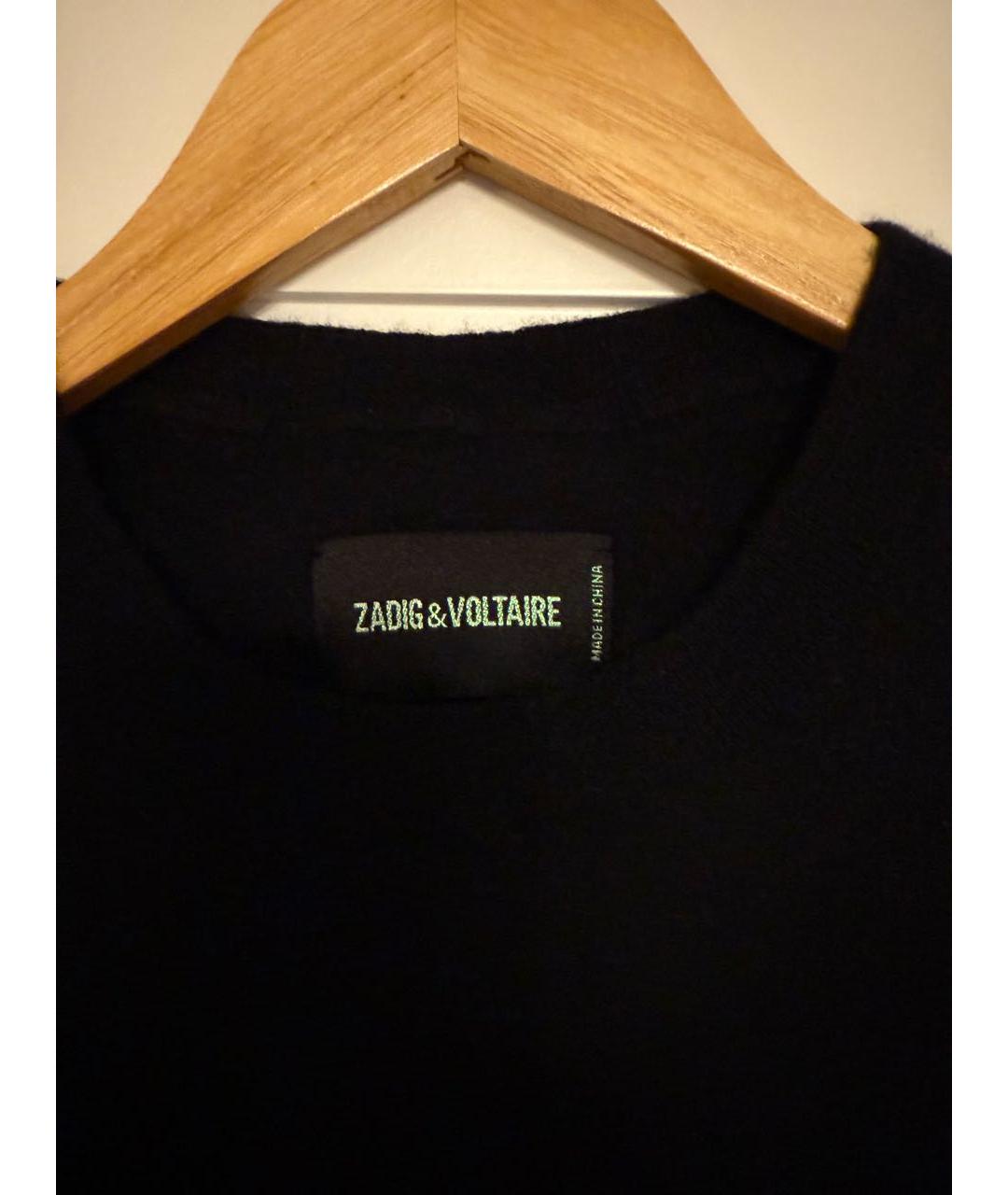 ZADIG & VOLTAIRE Черная кашемировая футболка, фото 3