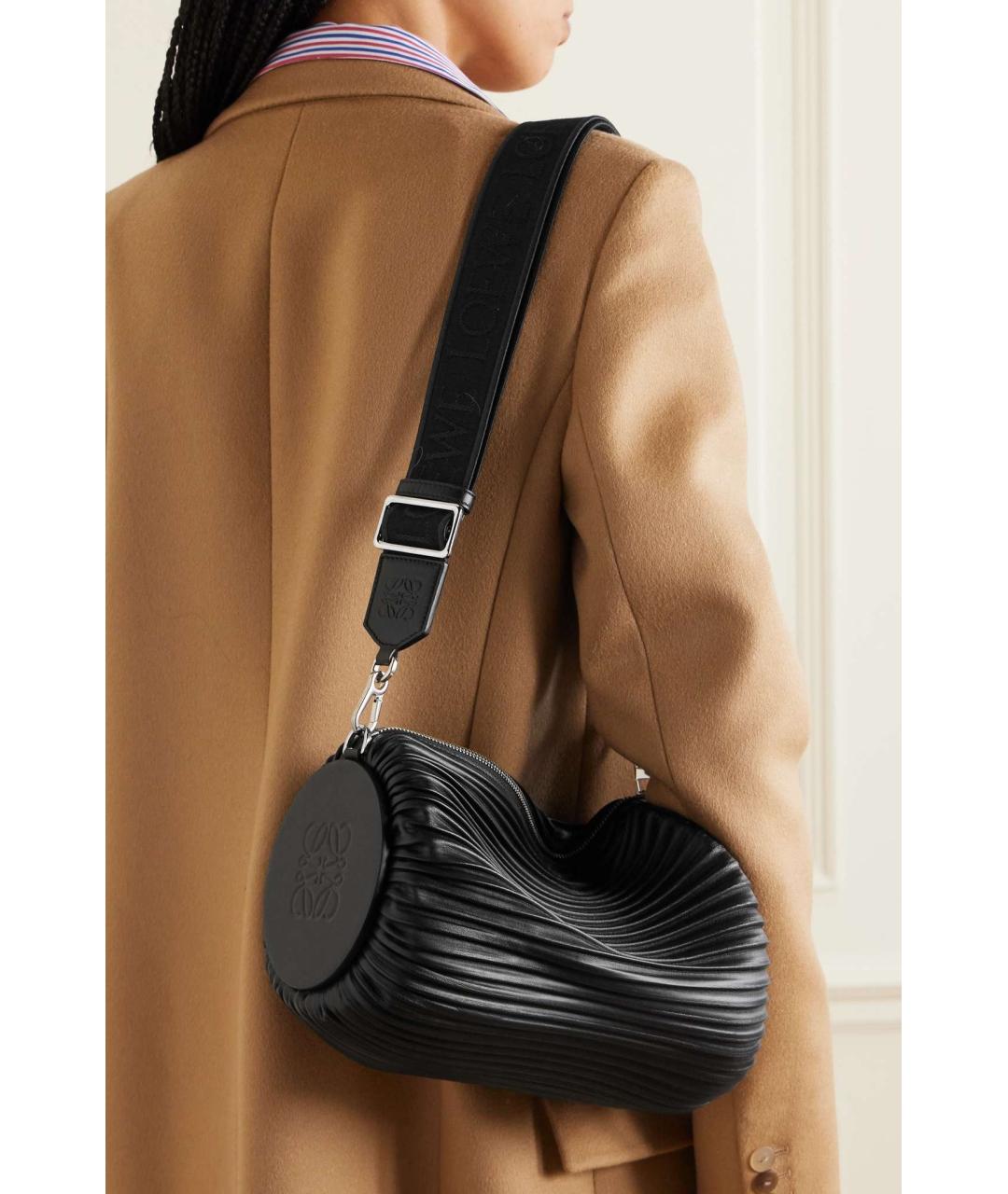 LOEWE Черная кожаная сумка через плечо, фото 3