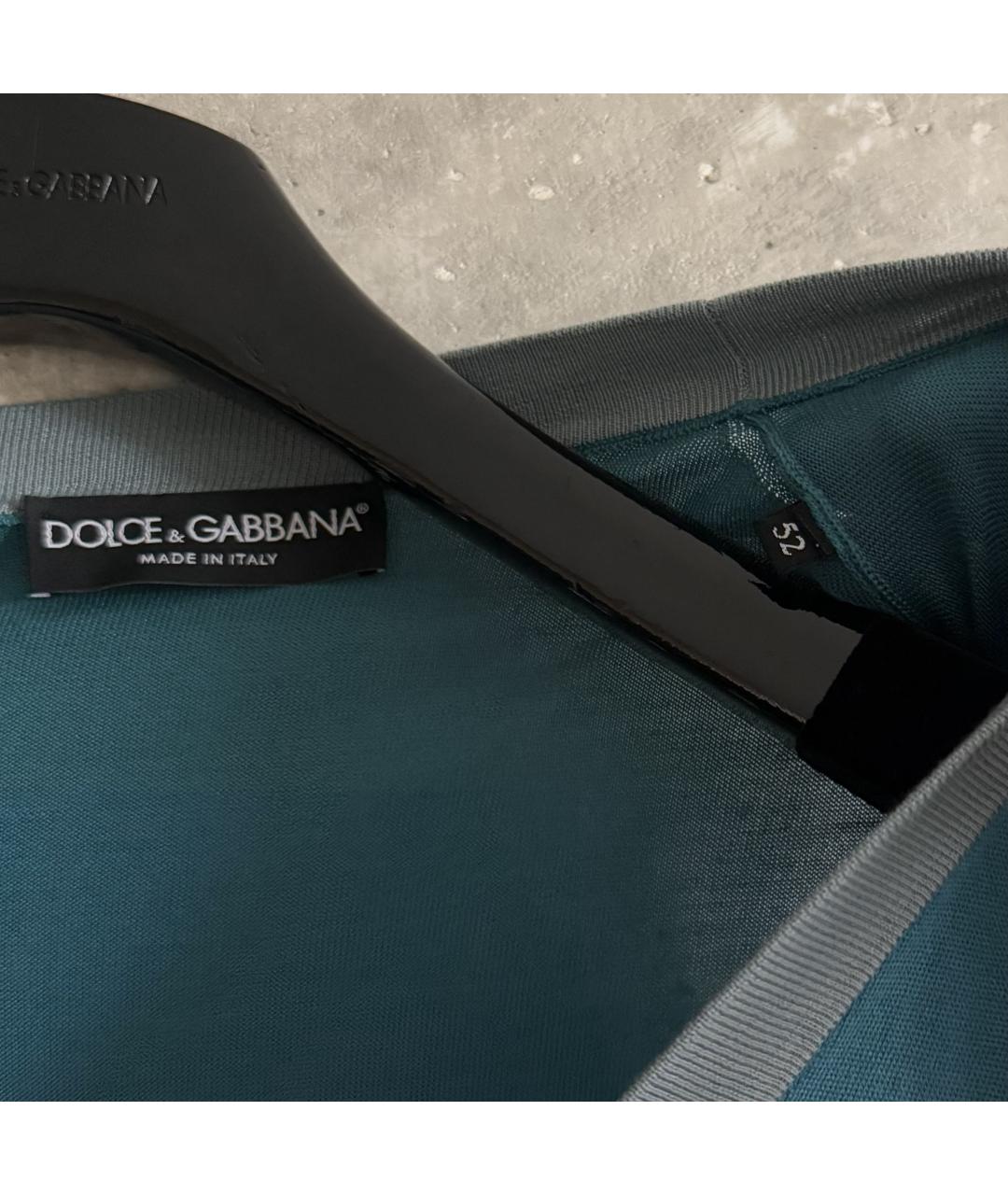 DOLCE&GABBANA Голубой шелковый кардиган, фото 6