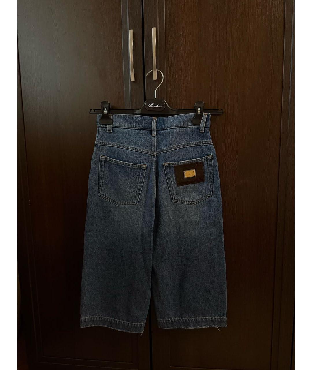 DOLCE&GABBANA Синие деним шорты, фото 4