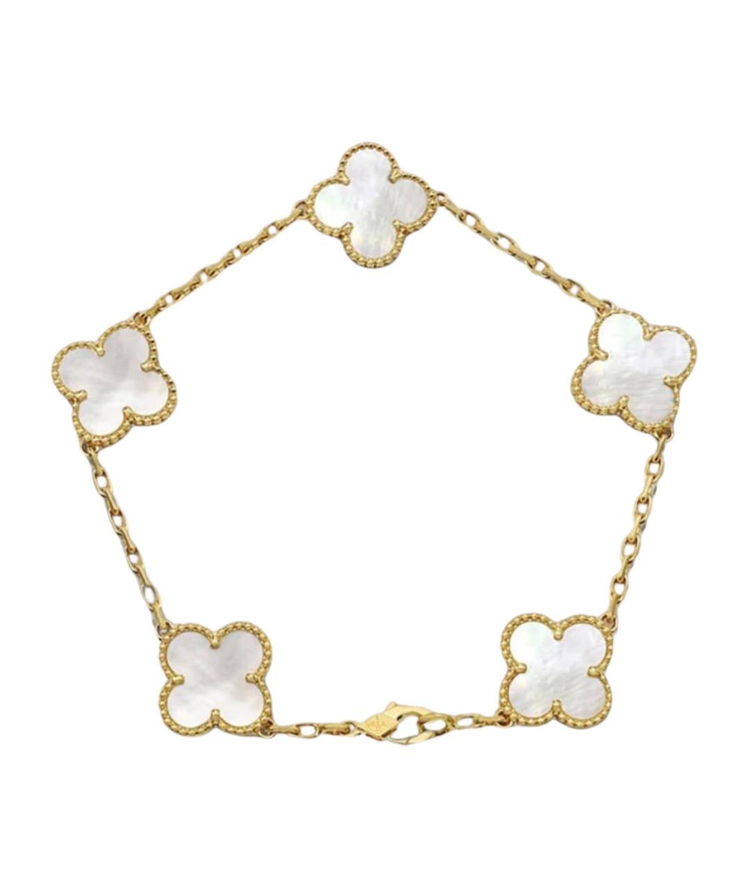 VAN CLEEF & ARPELS Белый браслет из желтого золота, фото 1