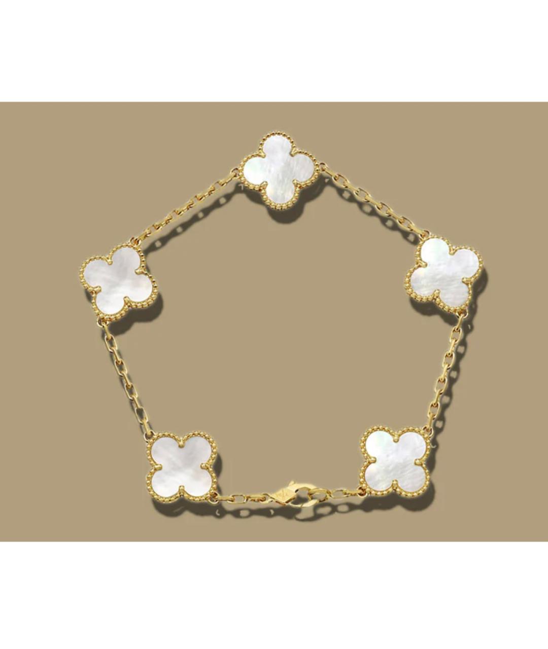 VAN CLEEF & ARPELS Белый браслет из желтого золота, фото 2