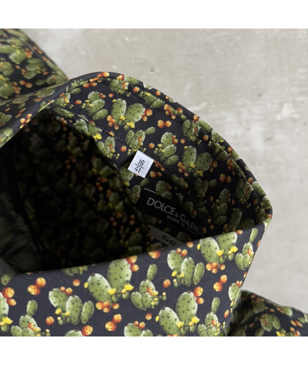 DOLCE&GABBANA Черная хлопковая кэжуал рубашка, фото 7