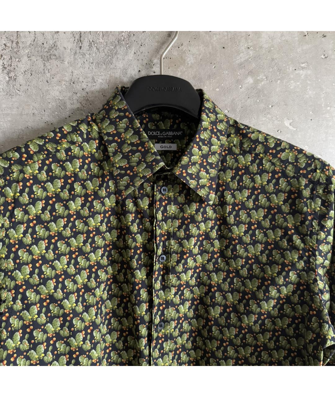 DOLCE&GABBANA Черная хлопковая кэжуал рубашка, фото 4