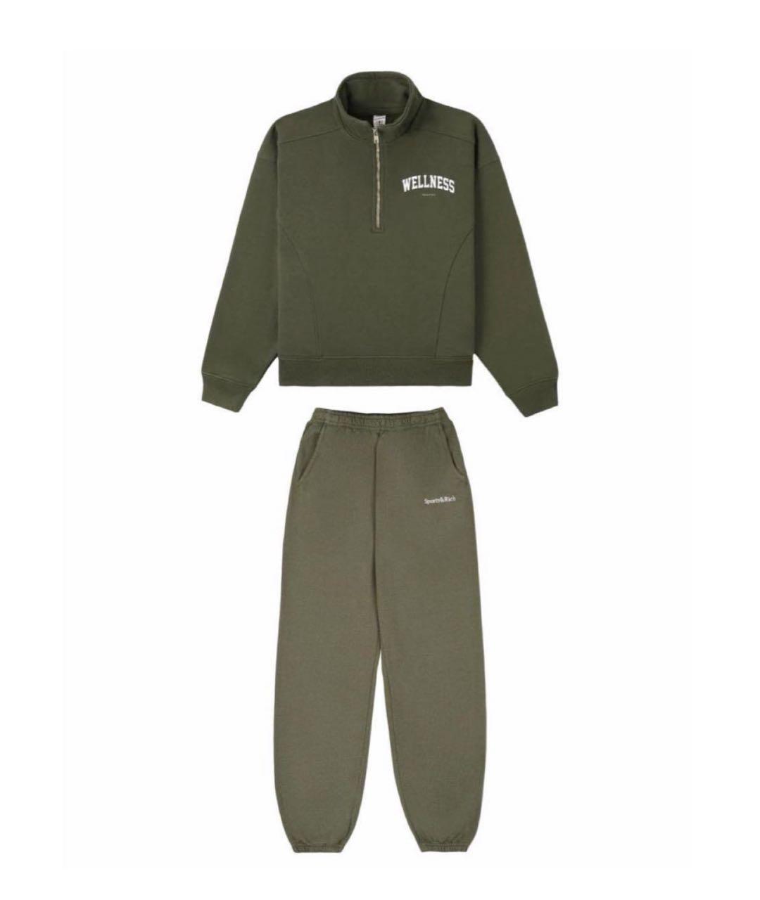 SPORTY AND RICH Хаки хлопковый спортивные костюмы, фото 1