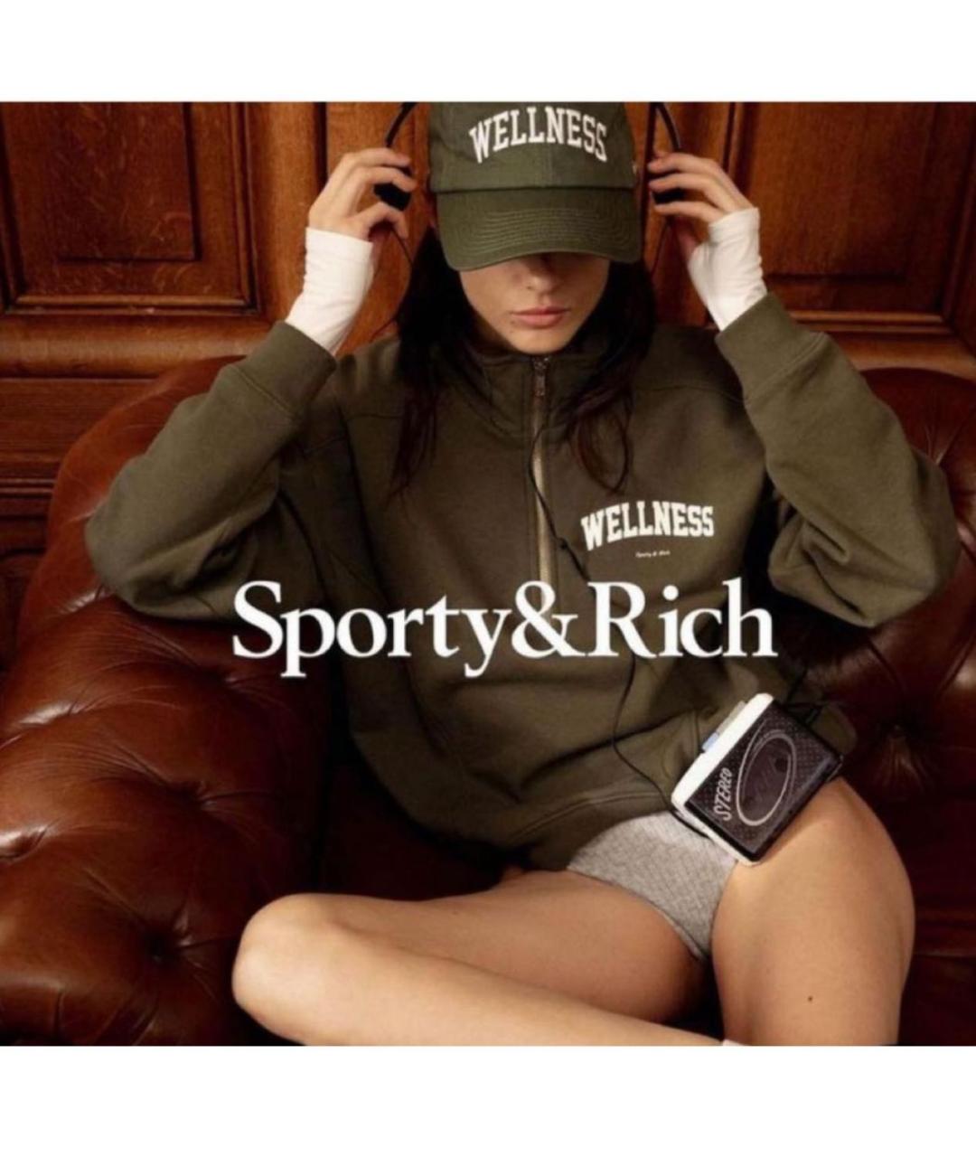 SPORTY AND RICH Хаки хлопковый спортивные костюмы, фото 3