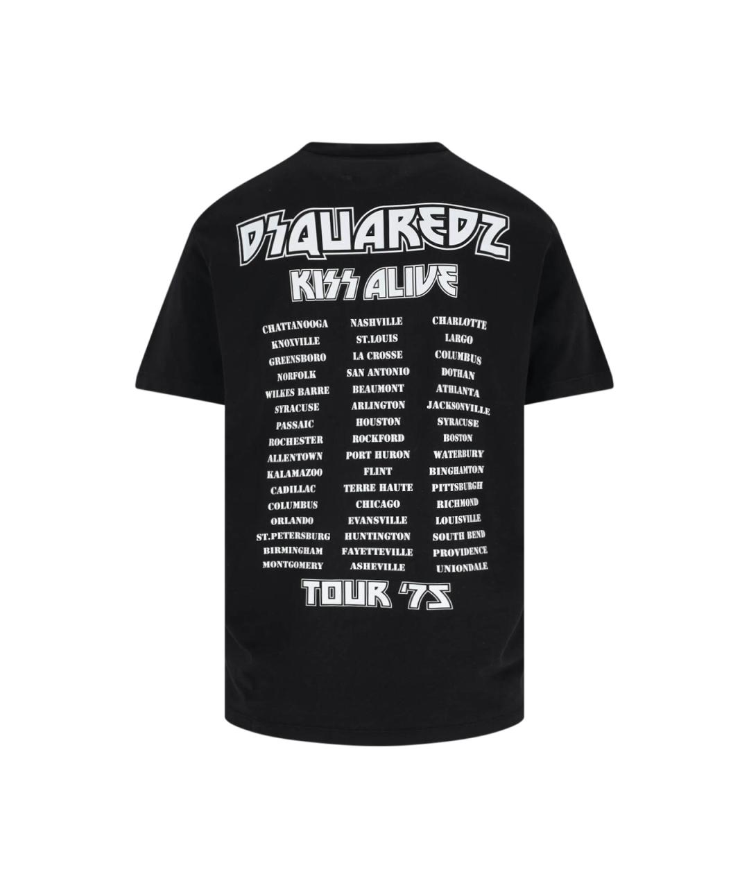 DSQUARED2 Черная хлопковая футболка, фото 2