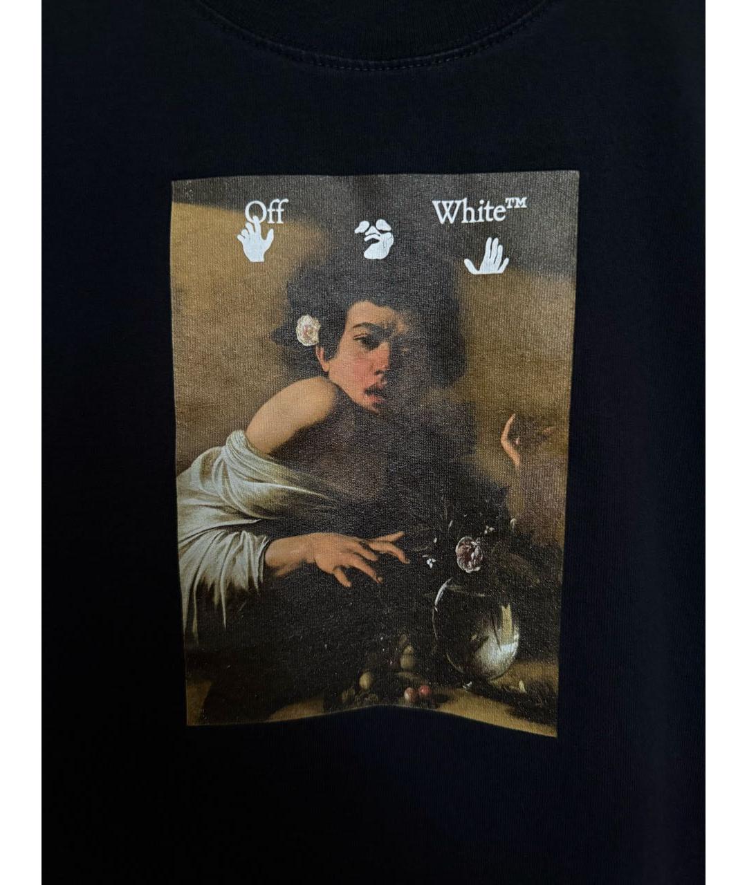 OFF-WHITE Черная хлопковая футболка, фото 4