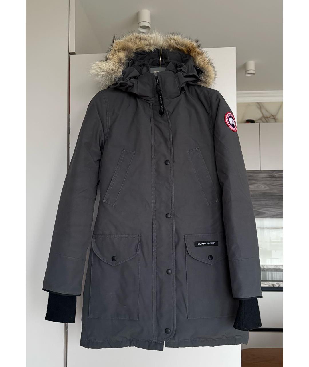 CANADA GOOSE Антрацитовая полиэстеровая парка, фото 8