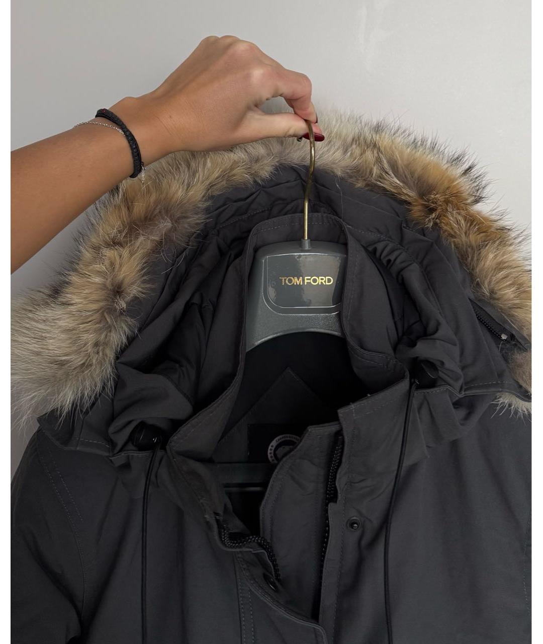 CANADA GOOSE Антрацитовая полиэстеровая парка, фото 3