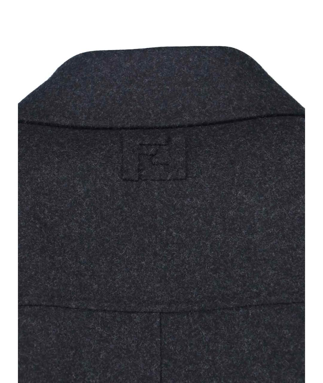 FENDI Черная шерстяная куртка, фото 2