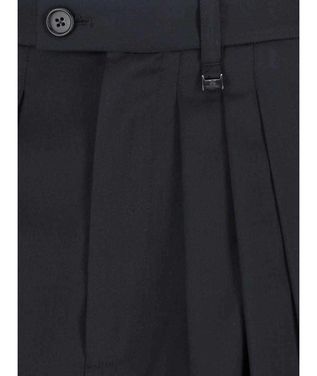 VIVIENNE WESTWOOD Черные шерстяные прямые брюки, фото 4