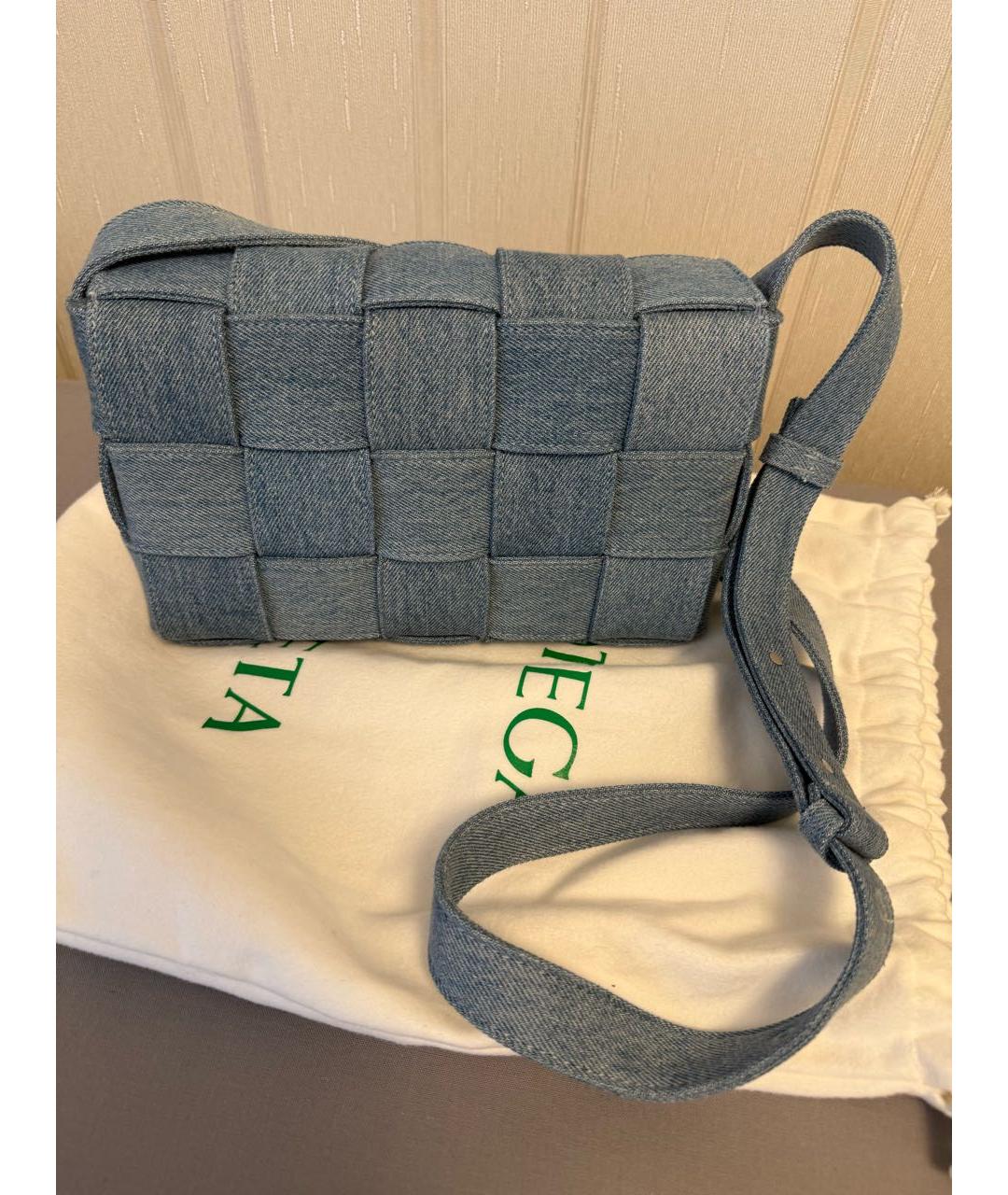 BOTTEGA VENETA Голубая деним сумка через плечо, фото 3