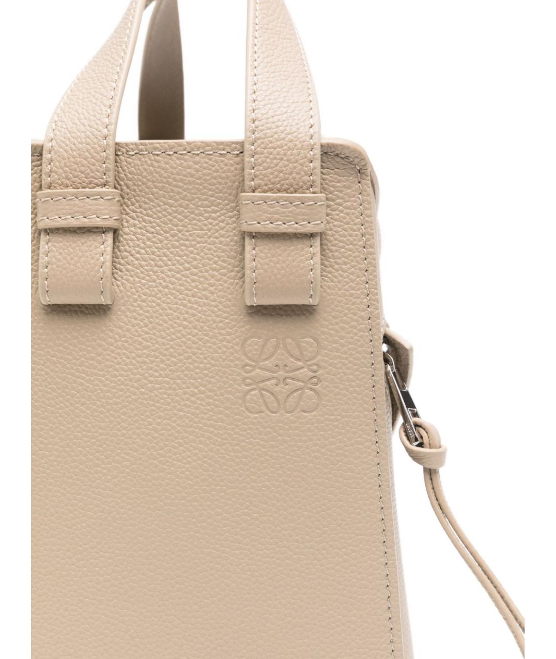 LOEWE Бежевая кожаная сумка тоут, фото 5