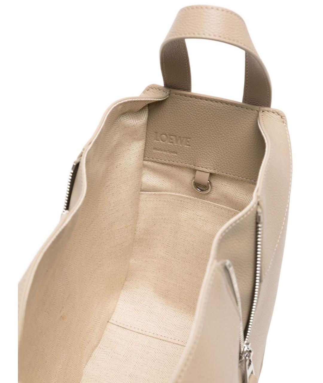 LOEWE Бежевая кожаная сумка тоут, фото 3