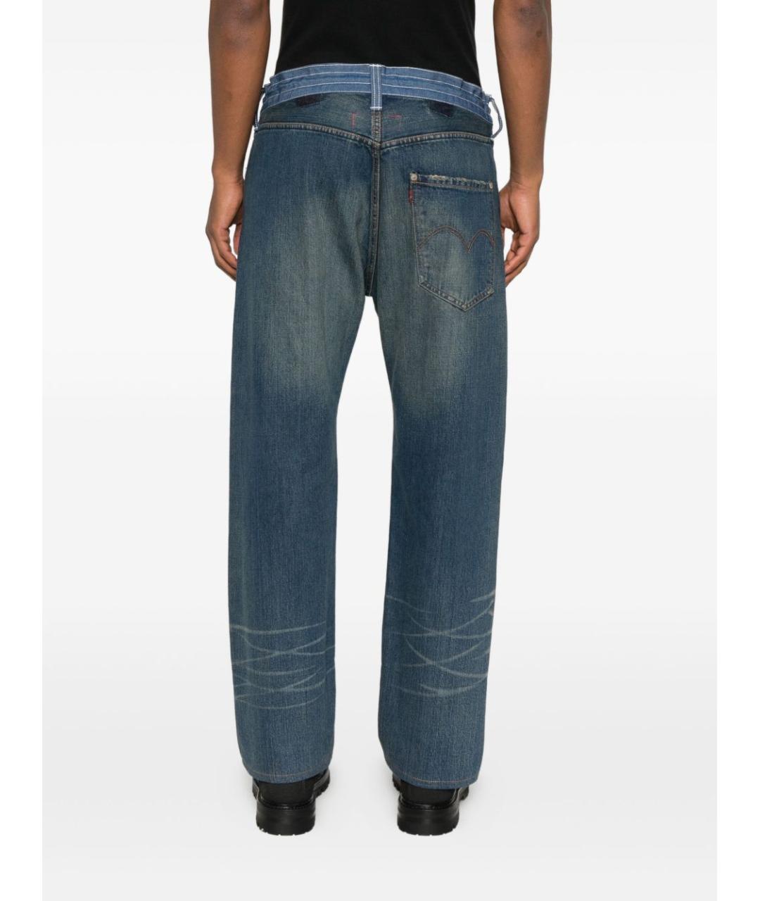 JUNYA WATANABE Синие хлопковые прямые джинсы, фото 2