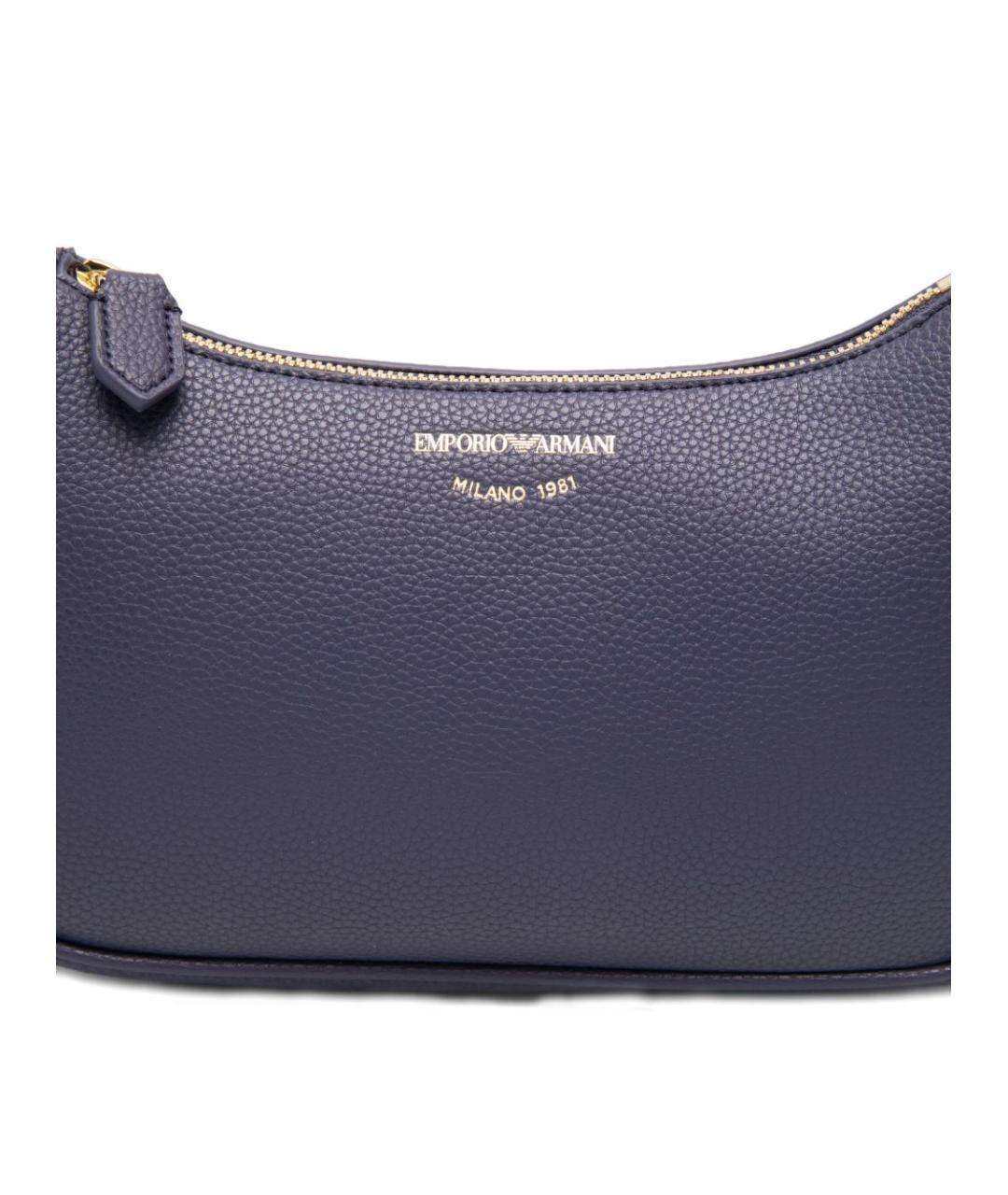 EMPORIO ARMANI Синяя сумка через плечо из искусственной кожи, фото 4