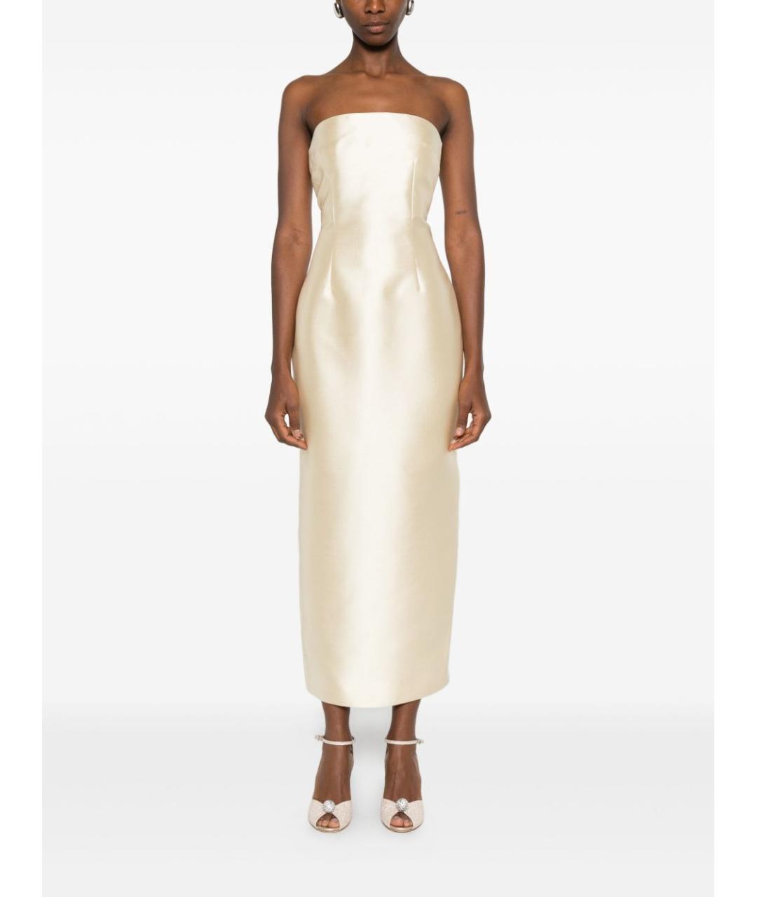 SOLACE LONDON Белое полиэстеровое вечернее платье, фото 2