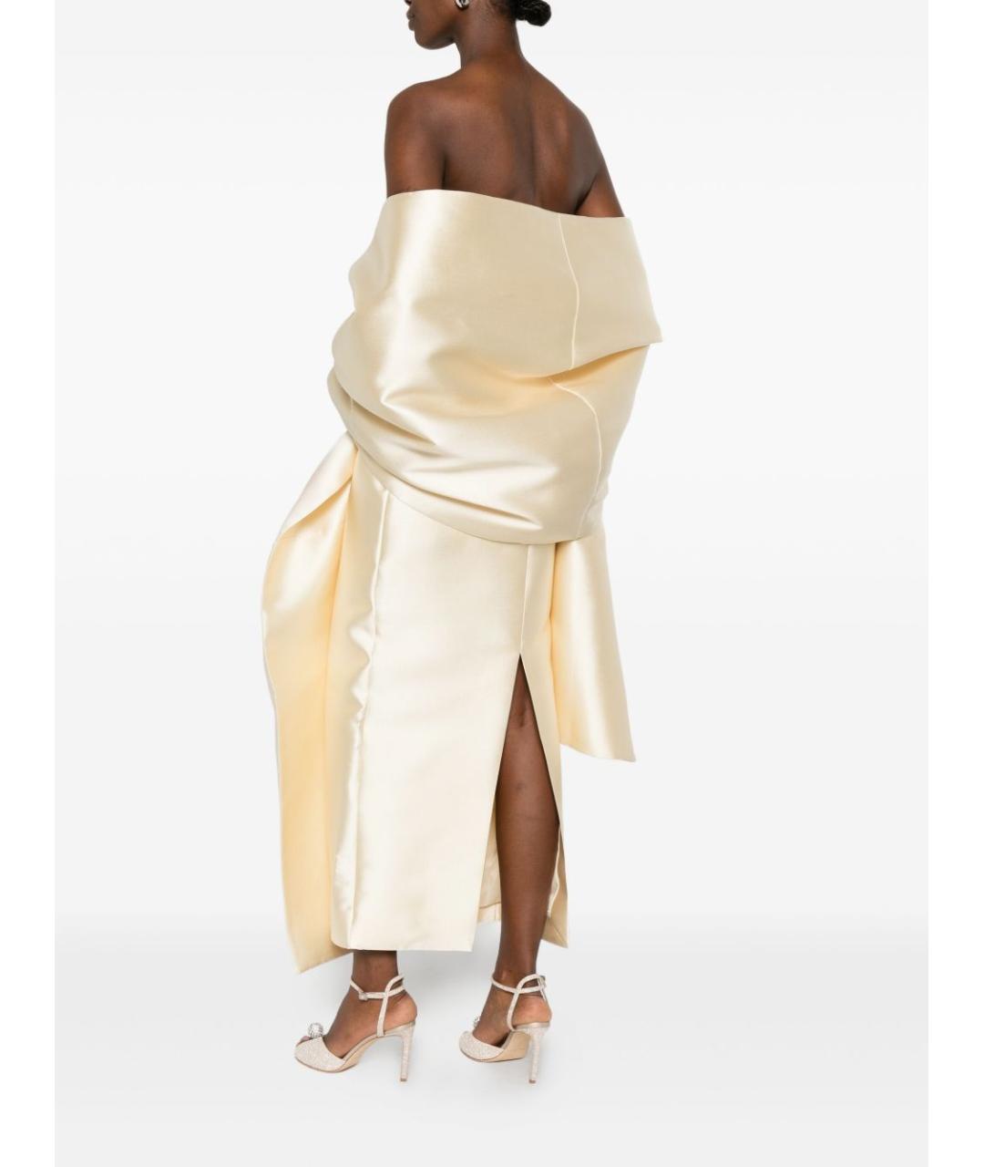 SOLACE LONDON Белое полиэстеровое вечернее платье, фото 5