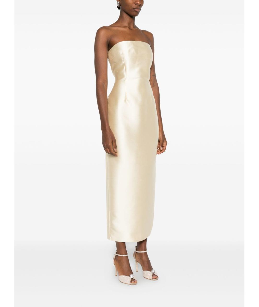 SOLACE LONDON Белое полиэстеровое вечернее платье, фото 3