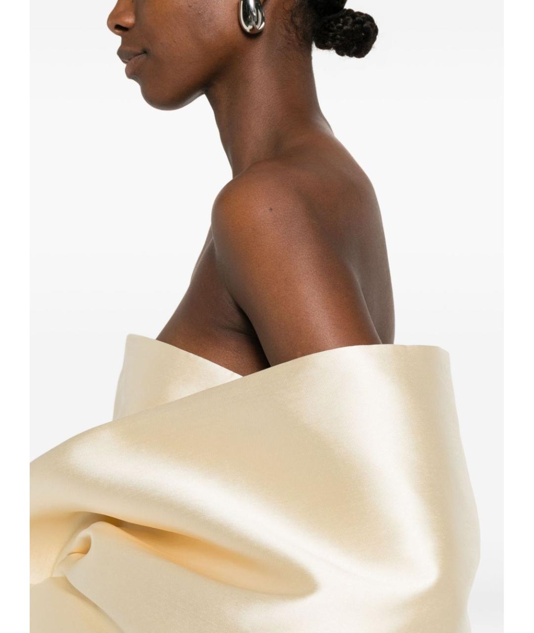 SOLACE LONDON Белое полиэстеровое вечернее платье, фото 4