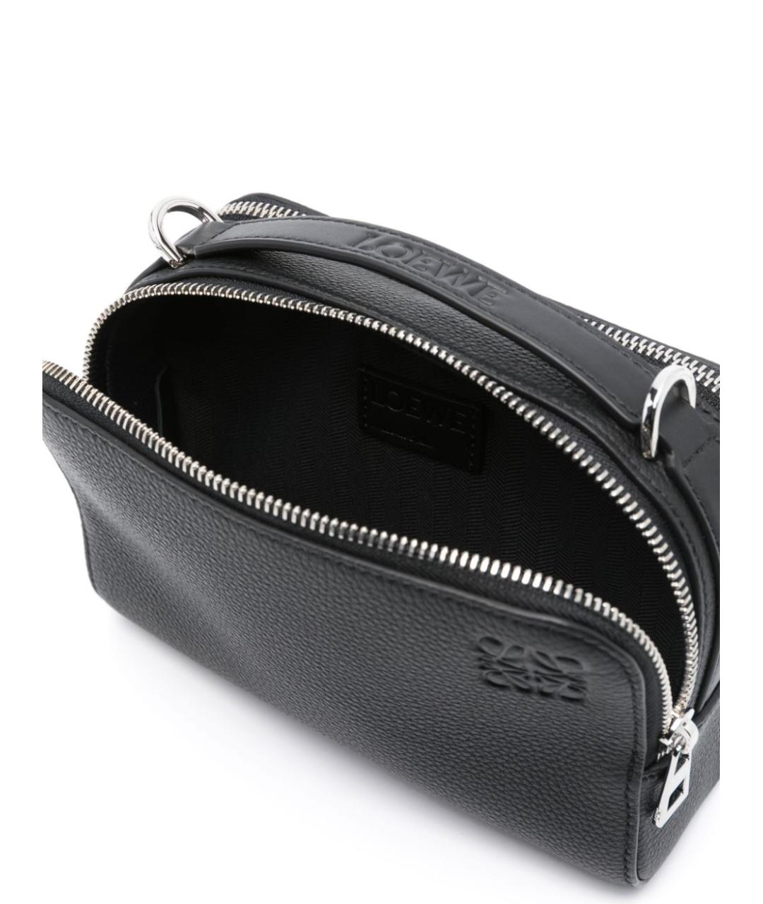 LOEWE Черная кожаная сумка на плечо, фото 4
