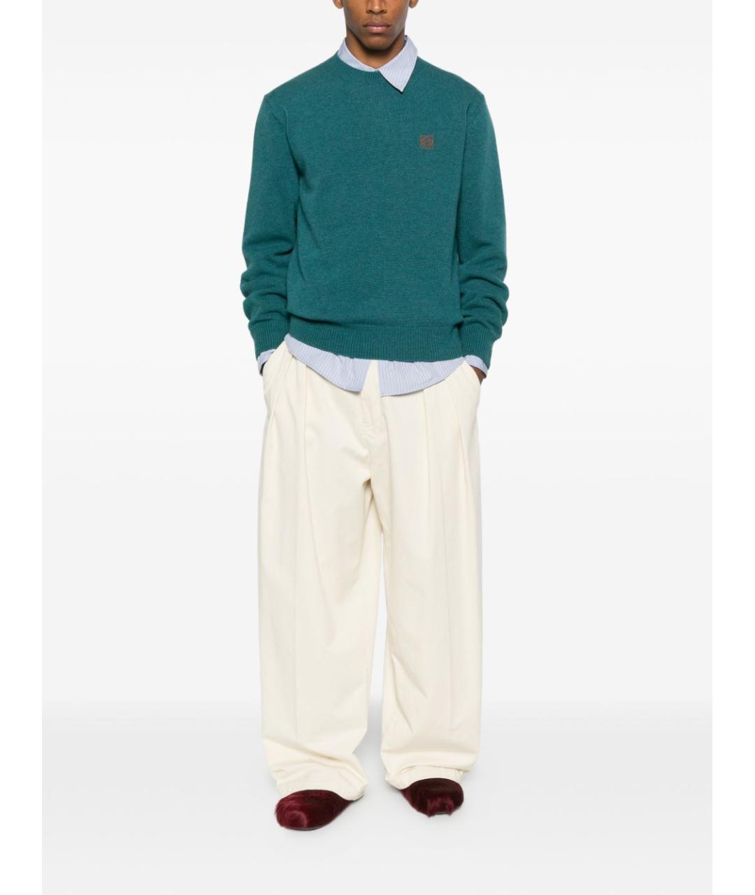 LOEWE Зеленый шерстяной джемпер / свитер, фото 3