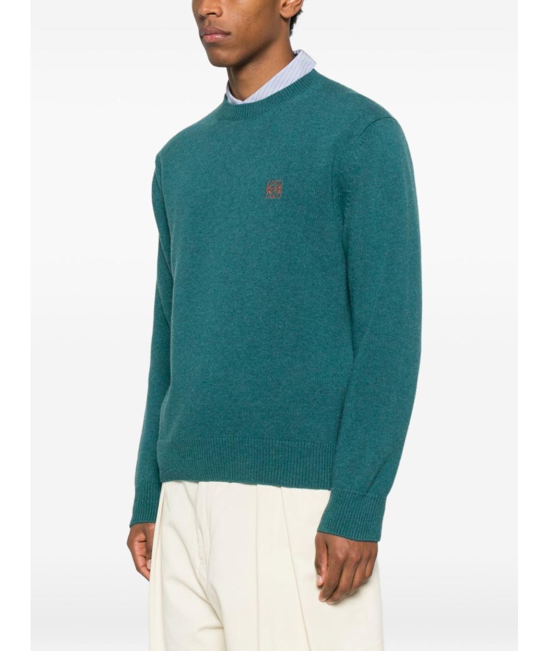 LOEWE Зеленый шерстяной джемпер / свитер, фото 2