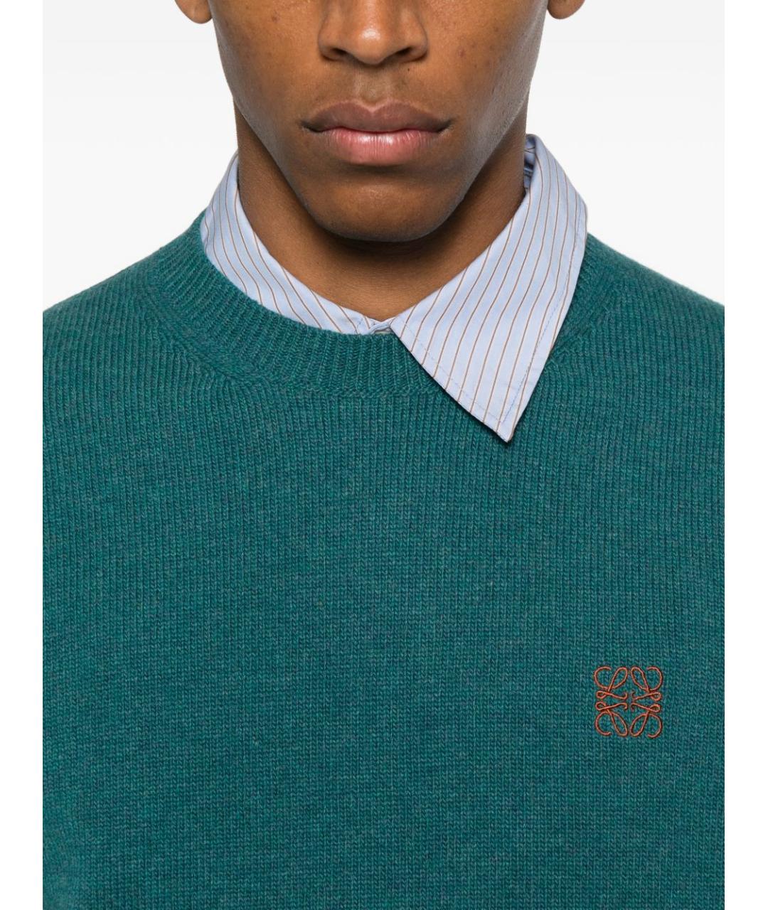 LOEWE Зеленый шерстяной джемпер / свитер, фото 4