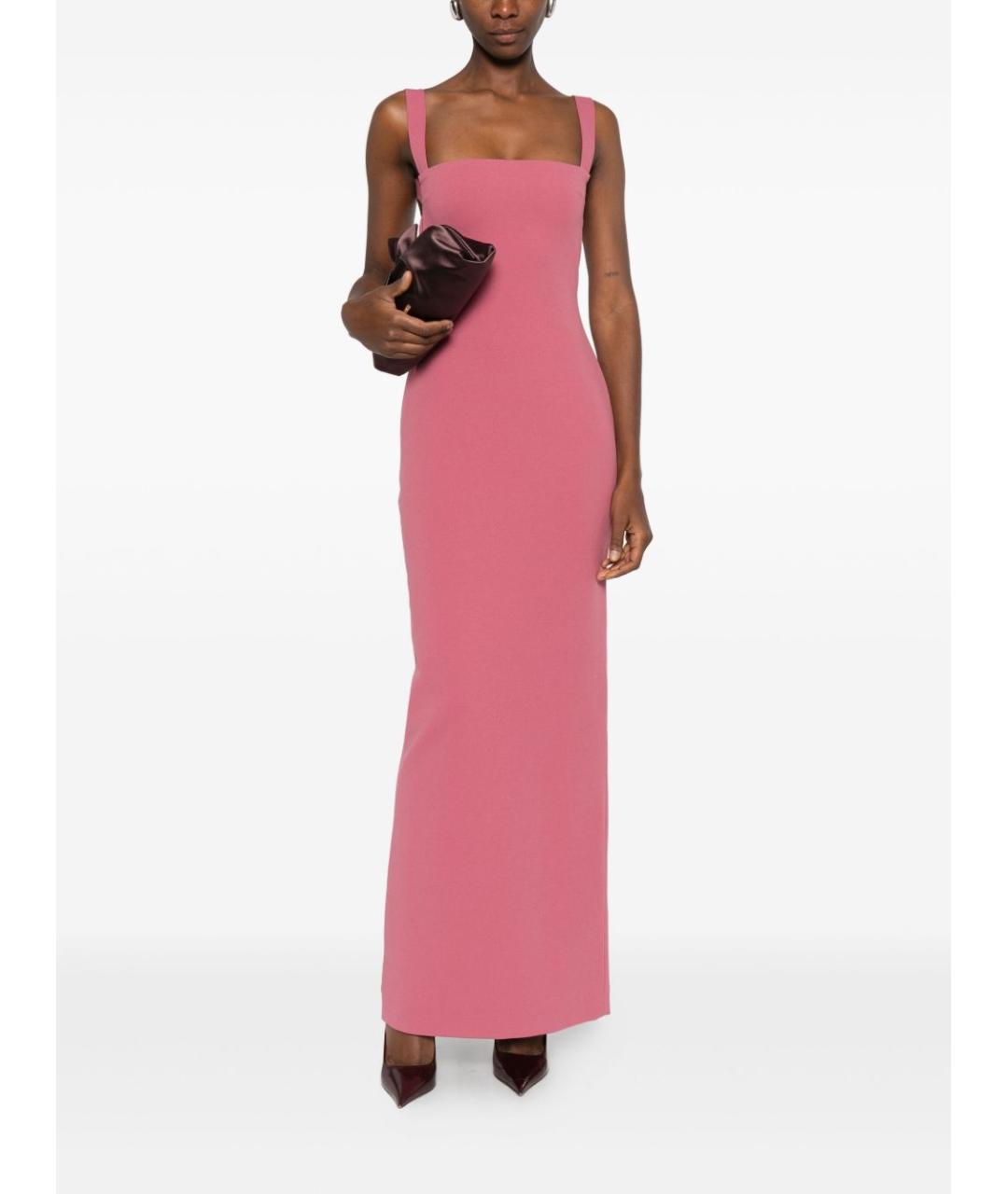 SOLACE LONDON Розовое полиэстеровое коктейльное платье, фото 4