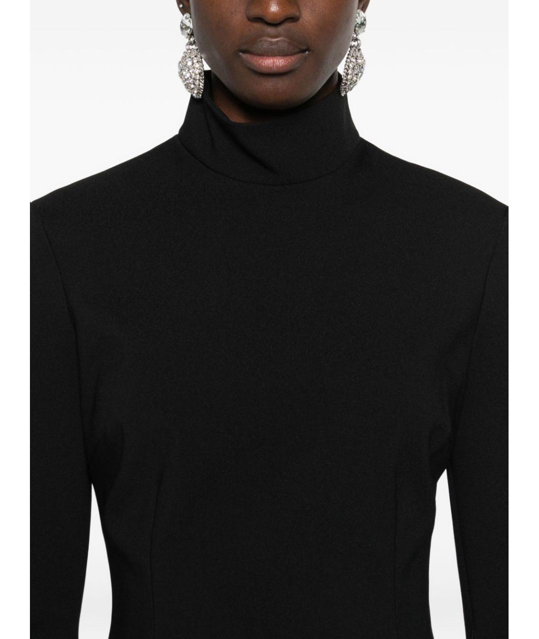 SOLACE LONDON Черное полиэстеровое коктейльное платье, фото 4